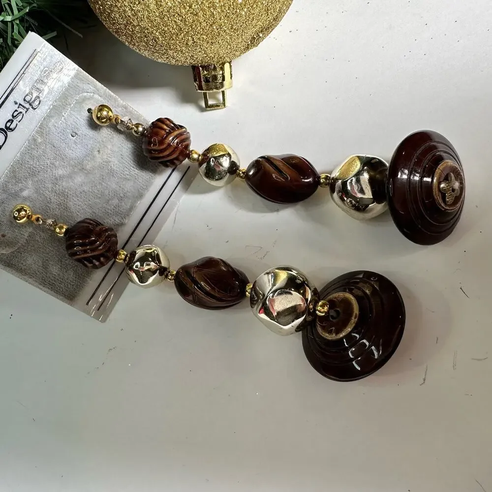 Beaded Stud drop earrings
